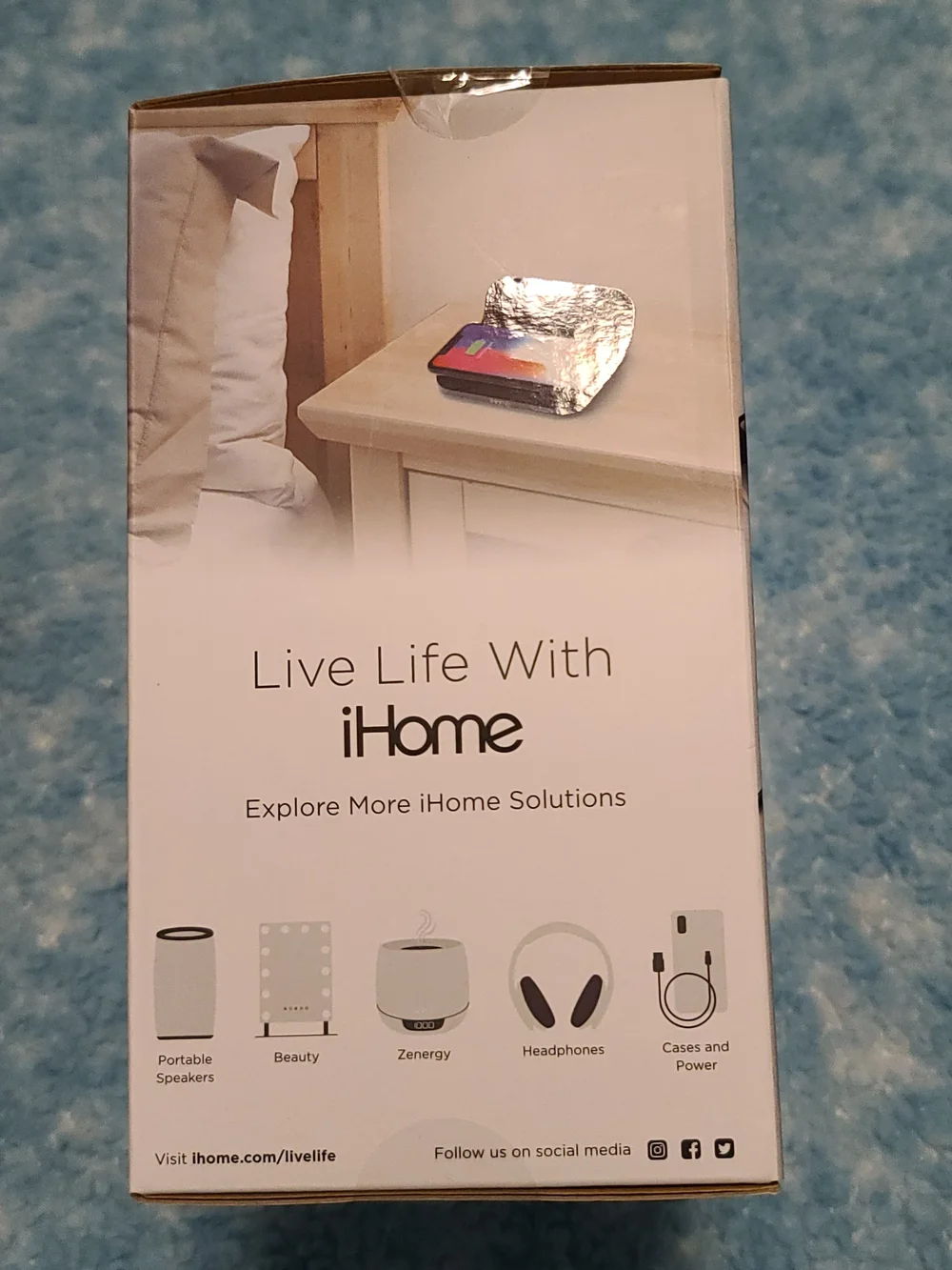 NEW IN BOX - iHome PowerValet 2-in-1 Wireless Charger - Black